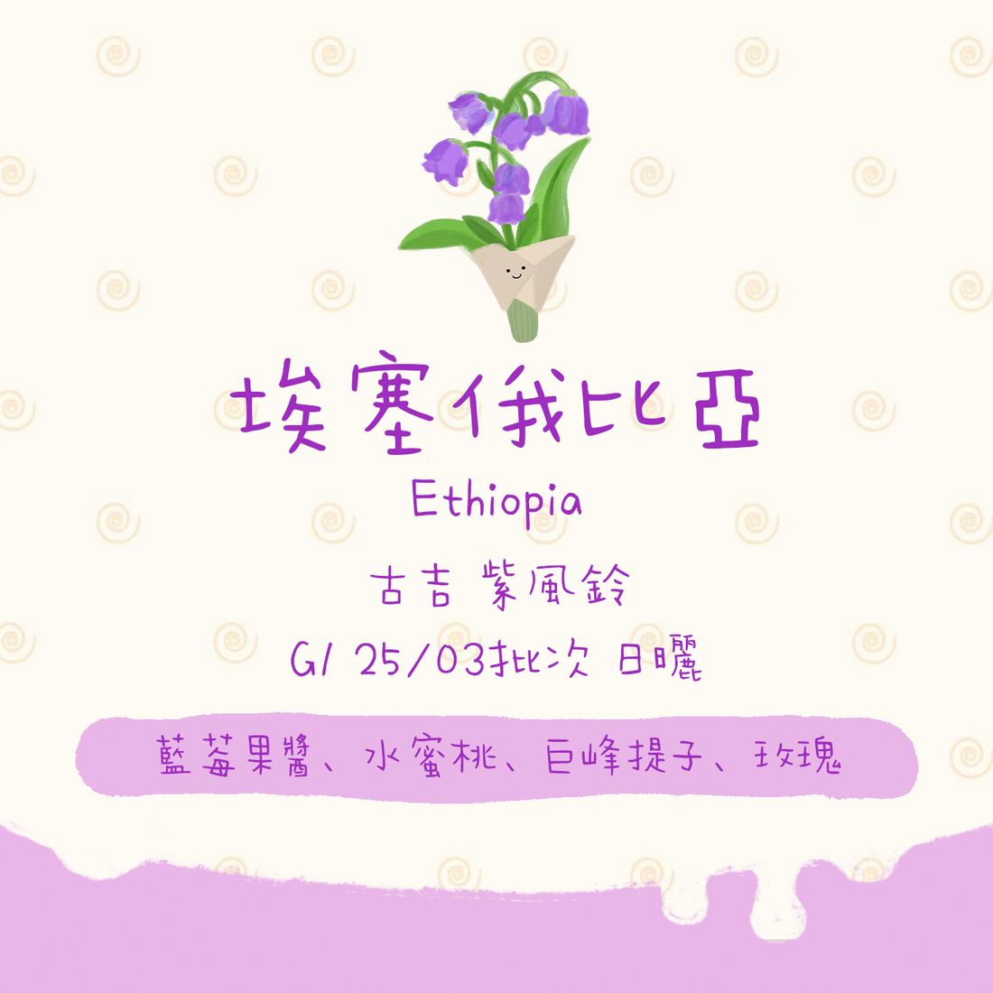 【2025台北咖啡展尋寶系列】埃塞俄比亞|古吉 塔莎亞/紫風鈴 G1 25/03批次 日曬 淺焙|咖啡豆 掛耳包