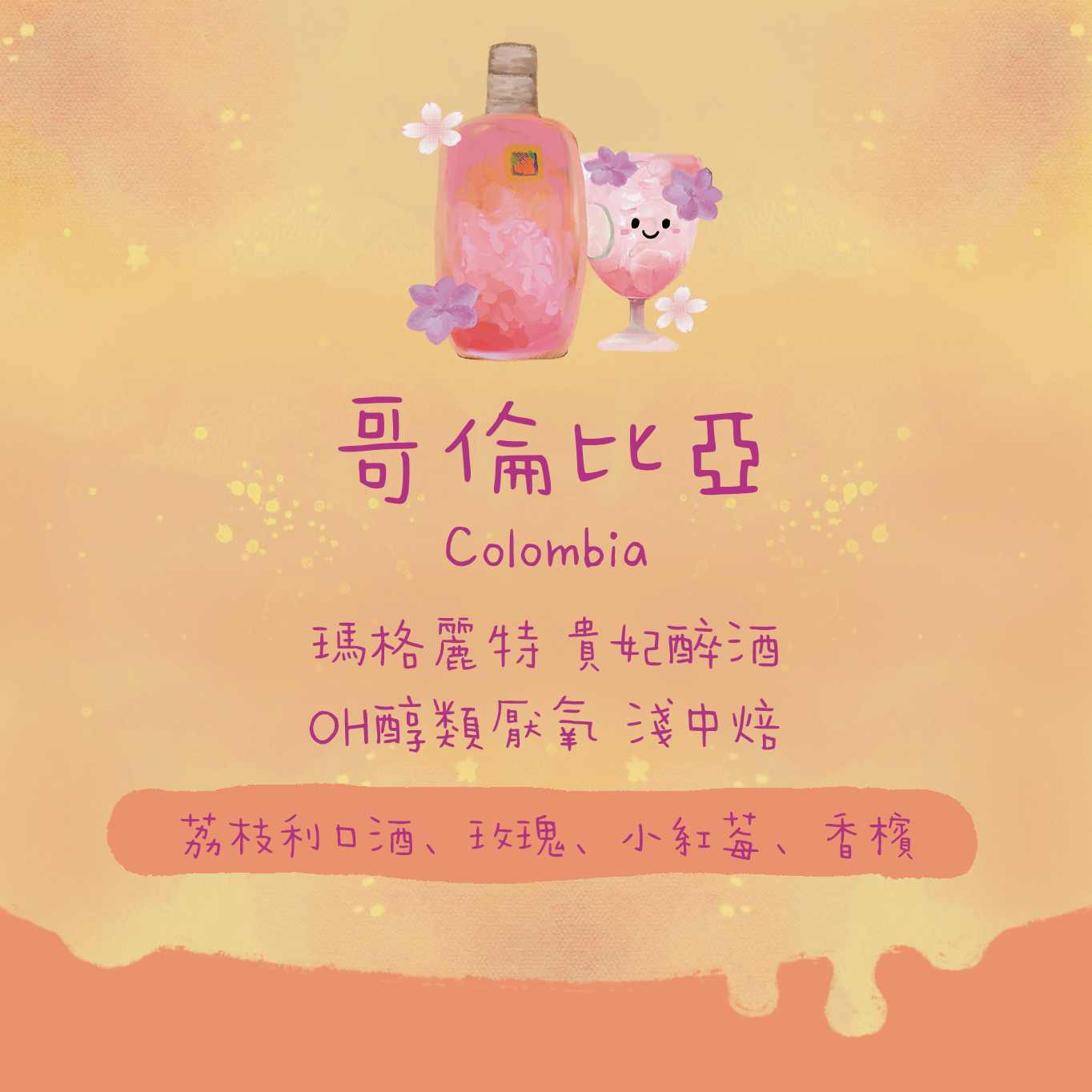 【最新酒香豆🍹】哥倫比亞|瑪格麗特 貴妃醉酒 OH醇類厭氧 淺焙|咖啡豆 掛耳包