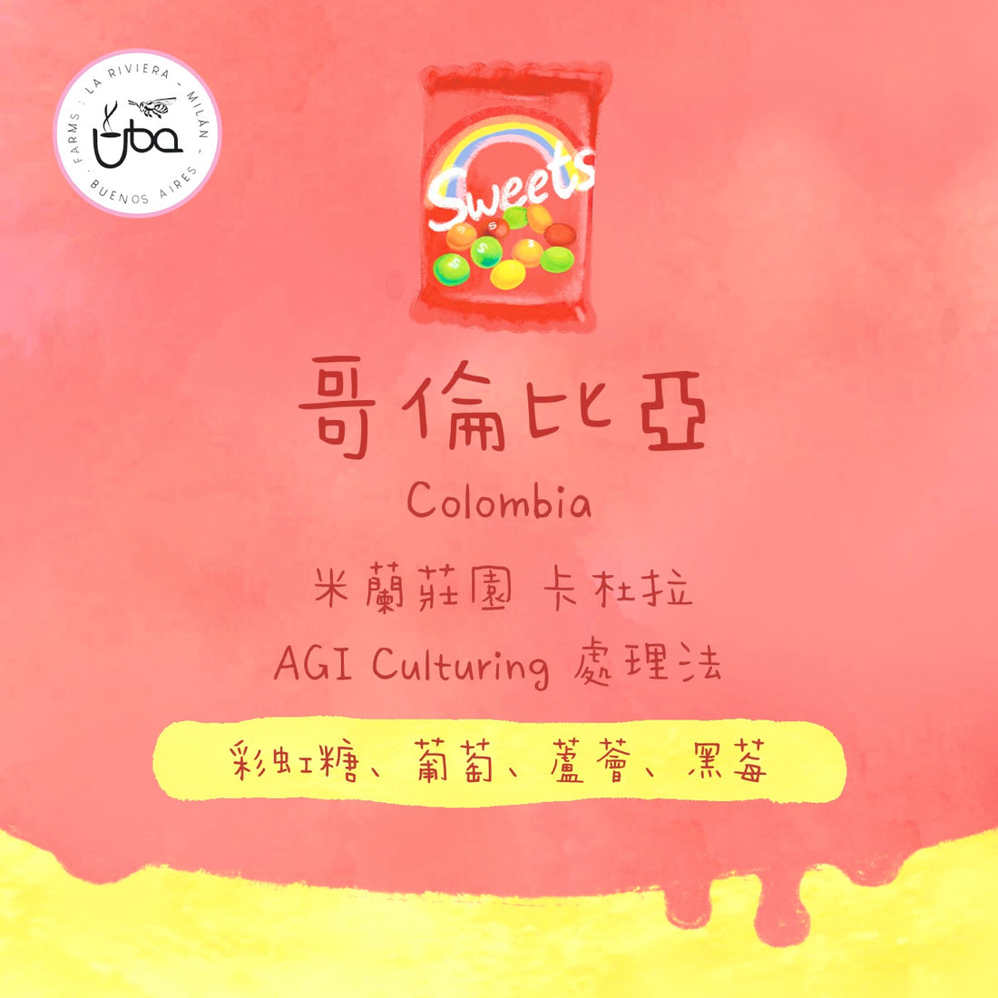 【彩虹糖🍬】哥倫比亞｜米蘭莊園 AGI發酵 - 彩虹糖系列 淺焙｜咖啡豆 掛耳包