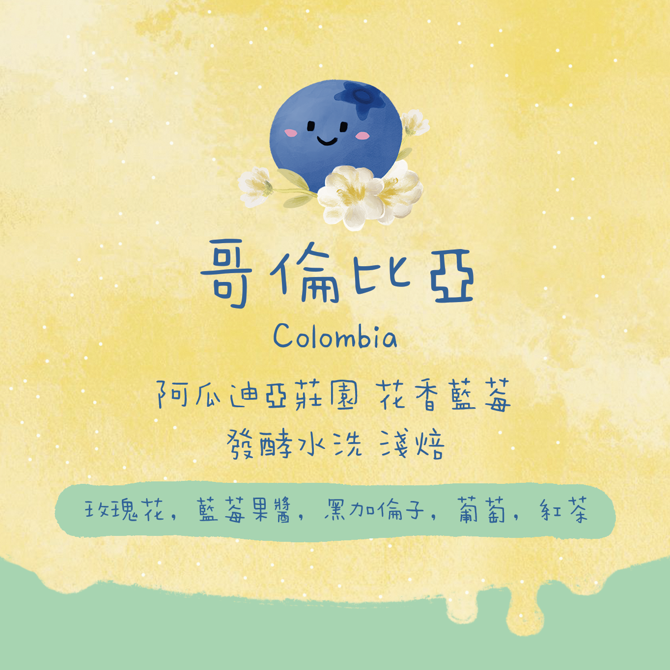 【超正必試！】哥倫比亞｜慧蘭省 阿瓜迪亞莊園 花香藍莓 發酵水洗 淺焙｜咖啡豆 掛耳包