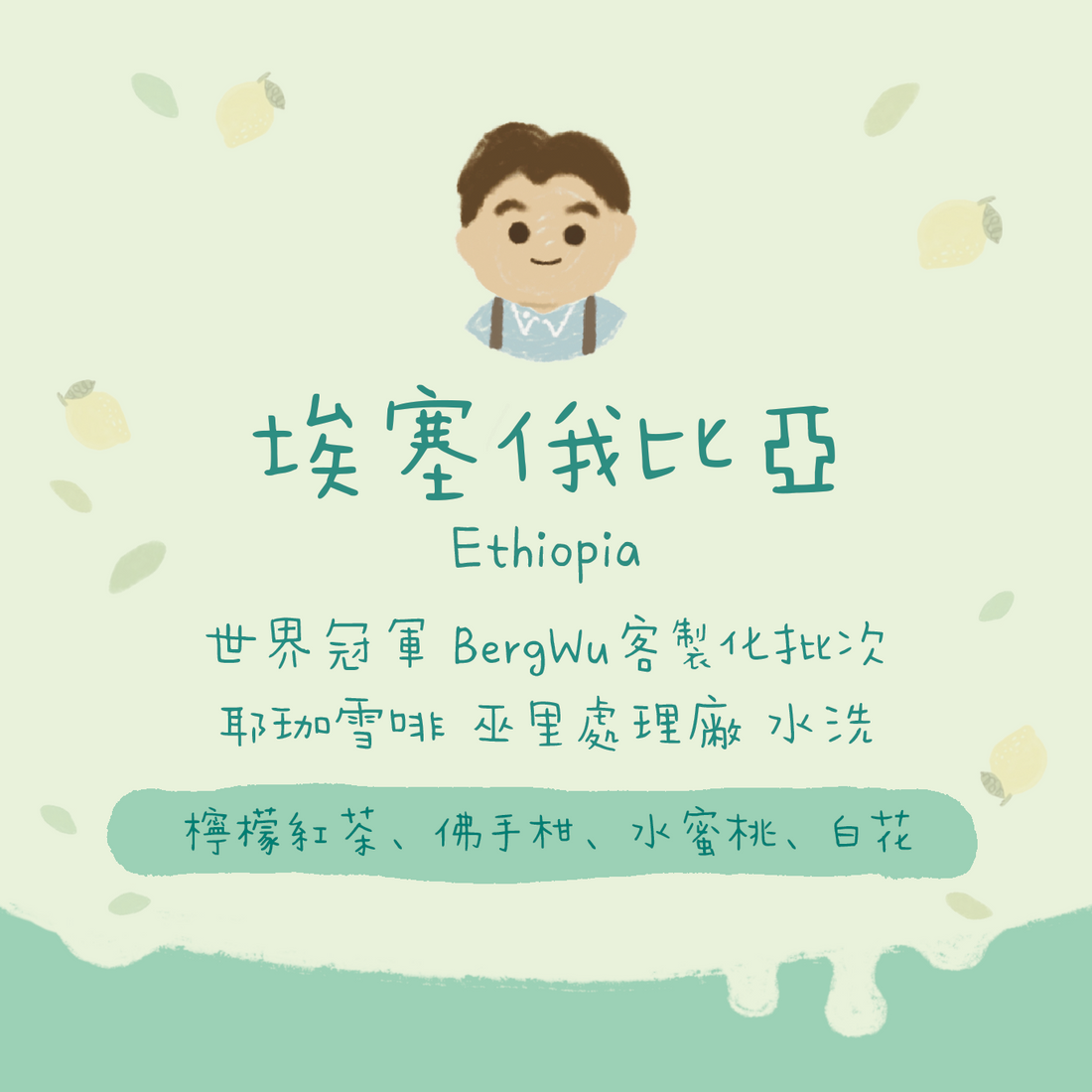 【世界冠軍BergWu精選 】埃塞俄比亞|耶加雪菲 巫里處理廠 淺焙|咖啡豆 掛耳包