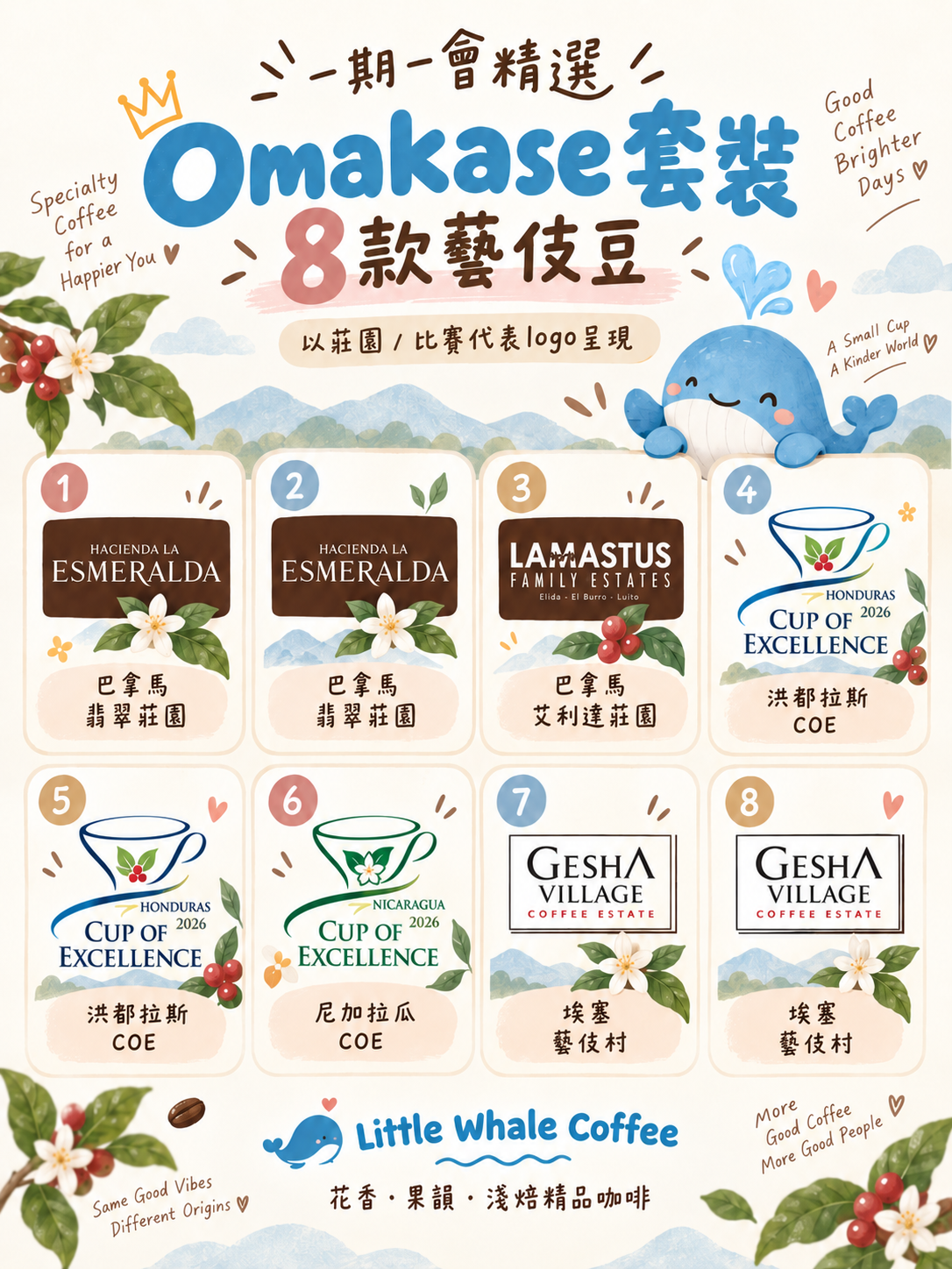 【成本限量分享✨ - 頂級藝伎大集合】2026 COE得獎批次＋世界名莊｜8款珍稀藝伎品鑑套裝