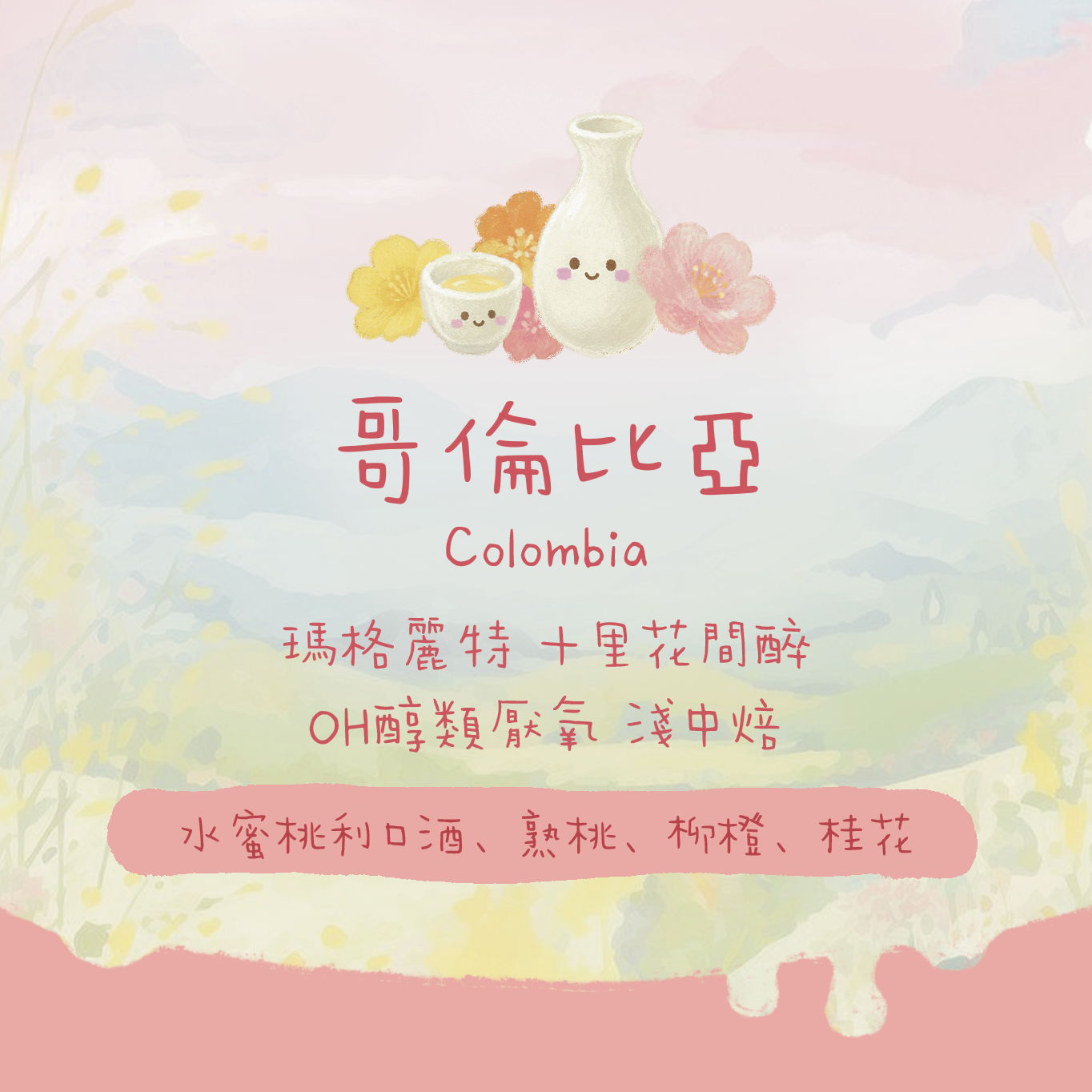 【最新酒香豆🍹】哥倫比亞｜瑪格麗特 十里花間醉 OH醇類厭氧 淺焙｜咖啡豆 掛耳包